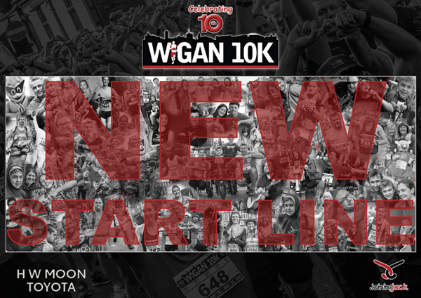 A new Start & Finish line for the 10th Wigan 10k